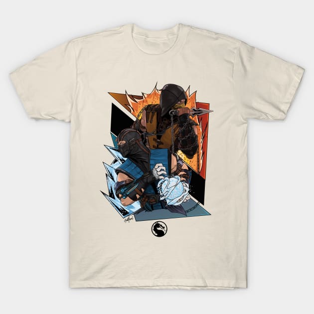 Scorpion & Sub Zero T-Shirt by Paul Draw